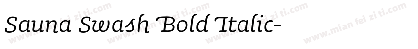 Sauna Swash Bold Italic字体转换